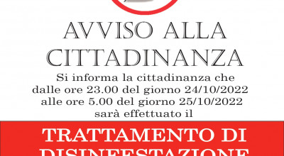 Trattamento di disinfestazione della città