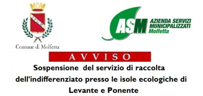 Avviso Asm chiusura temporanea indifferenziato isole ecologiche ponenete e levante 1 Avviso Asm chiusura temporanea indifferenziato isole ecologiche ponenete e le...
