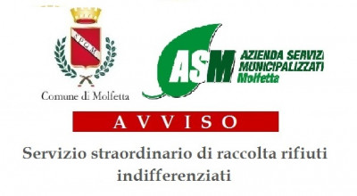 Avviso Asm conferimento straordinario rifiuti agro molfettese 1 Avviso Asm conferimento straordinario rifiuti agro molfettese 1