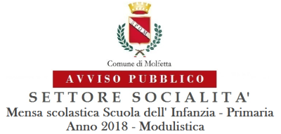 Avviso Pubblico Socialità mensa infanzia e primaria 2018 Avviso Pubblico Socialità mensa infanzia e primaria 2018
