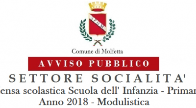 Avviso Pubblico Socialità mensa infanzia e primaria 2018 Avviso Pubblico Socialità mensa infanzia e primaria 2018