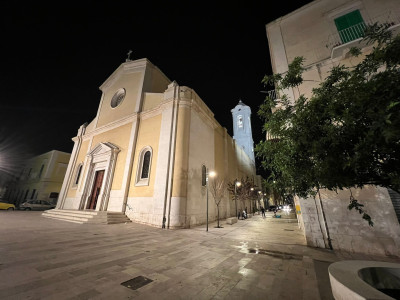 Duomo, San Pietro e Immacolata. Torri campanarie illuminate
