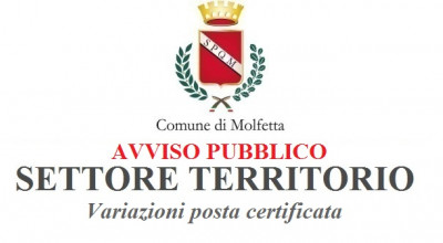 Settore territorio avviso variazioni posta certificata Settore territorio avviso variazioni posta certificata