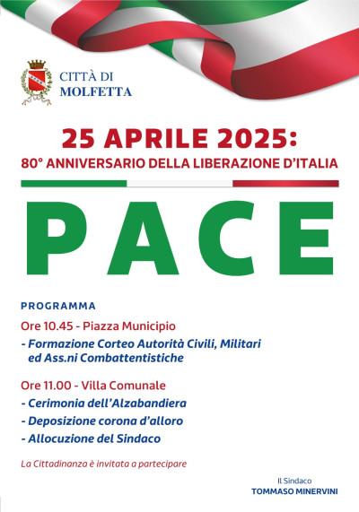 Celebrazione 25 aprile - Festa della Liberazione - Il programma
