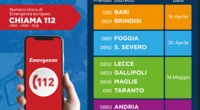 Attivo il numero unico di emergenza 112.