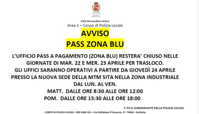 Trasferimento Ufficio pass